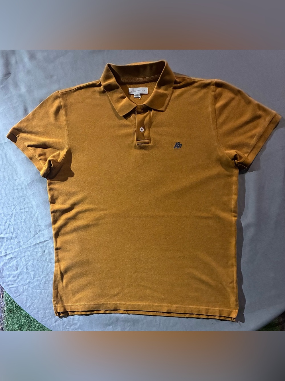 Aeropostale Men’s Polo - Mustard Gold Tone polo shirt